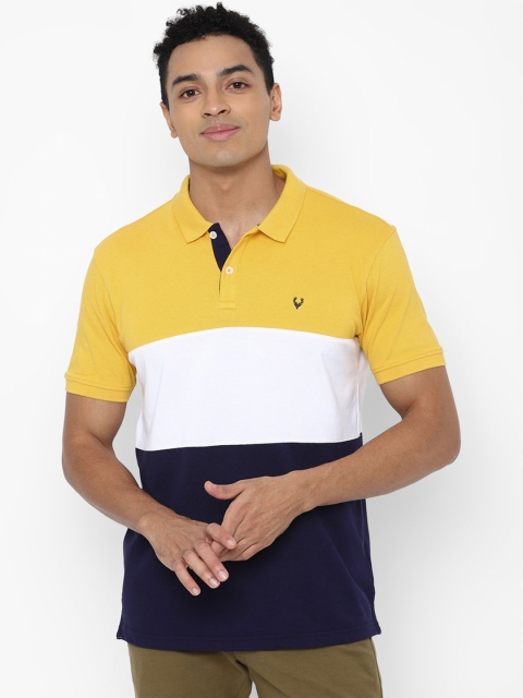 

Allen Solly Men Multicoloured Colourblocked Polo Collar T-shirt, Multi