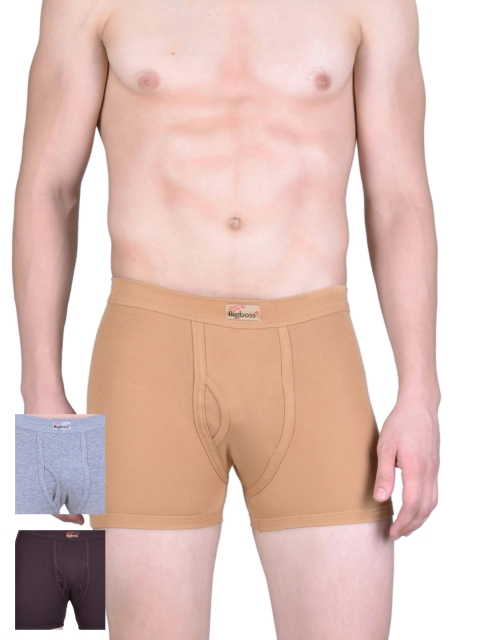 

Dollar Bigboss Men Pack of 3 Trunks MDBR-06, Brown