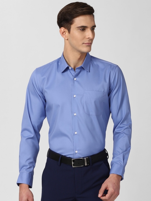 

Peter England Men Blue Cotton Formal Shirt