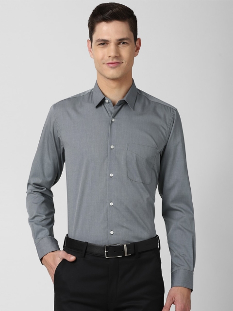 

Peter England Men Grey Printed Cotton Formal Shirt
