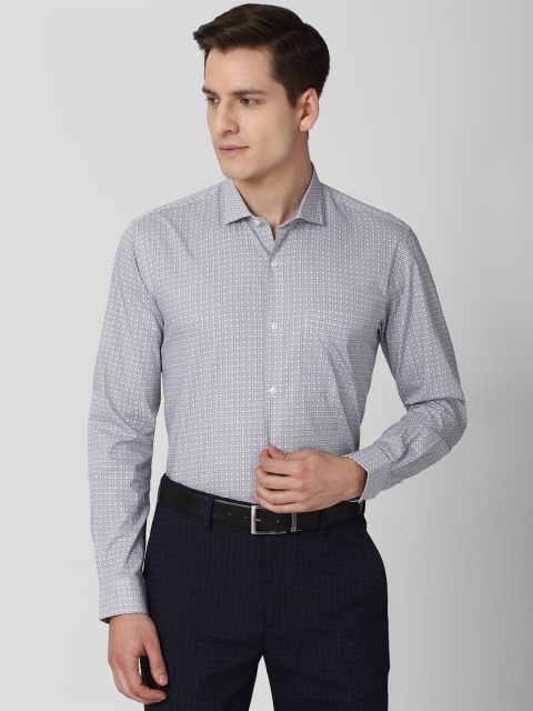 

Peter England Men Grey Printed Formal Cotton Shirt