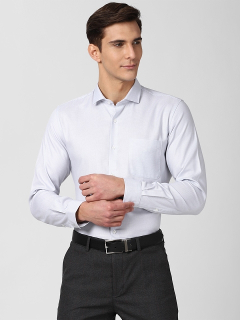 

Peter England Men Grey Slim Fit Formal Cotton Shirt