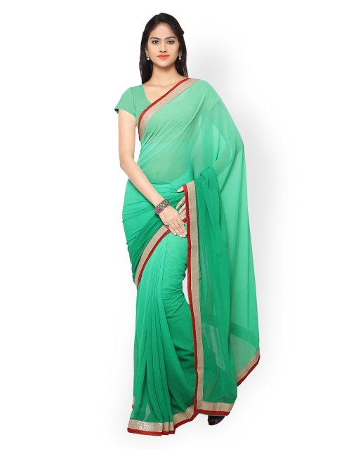 

Florence Green Chiffon Saree