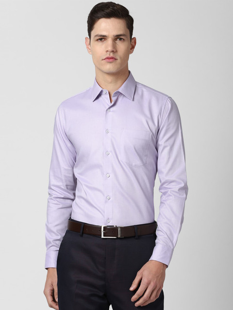 

Van Heusen Men Lavender Slim Fit Pure Cotton Formal Shirt