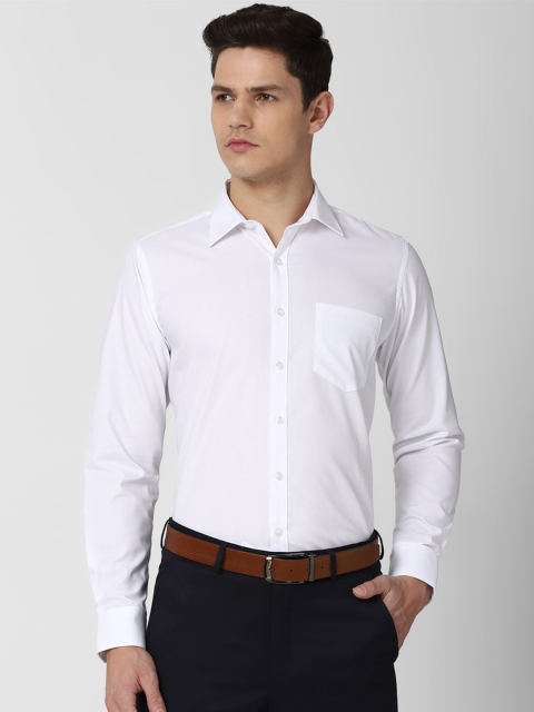 

Van Heusen Men White Slim Fit Textured Formal Shirt