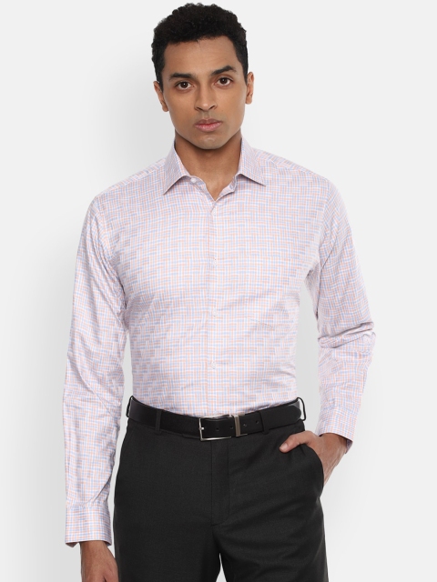 

Van Heusen Men Blue Checked Formal Shirt