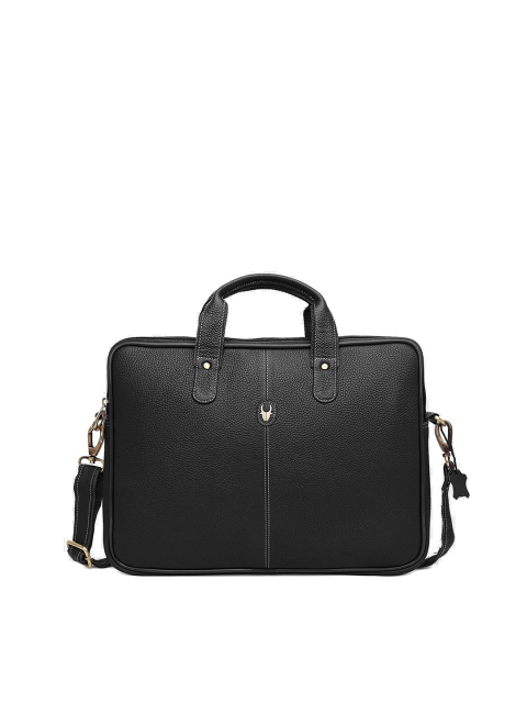 

WildHorn Men Black Leather Laptop Bag