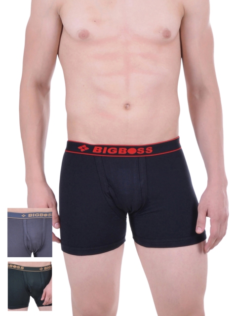 

Dollar Bigboss Men Pack of 3 Trunks MDTR-09-PO3-1, Black