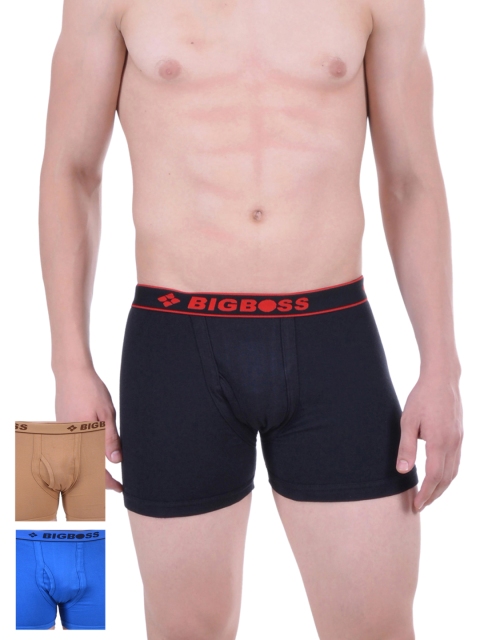 

Dollar Bigboss Men Pack of 3 Trunks MDTR-09-PO3-4, Black