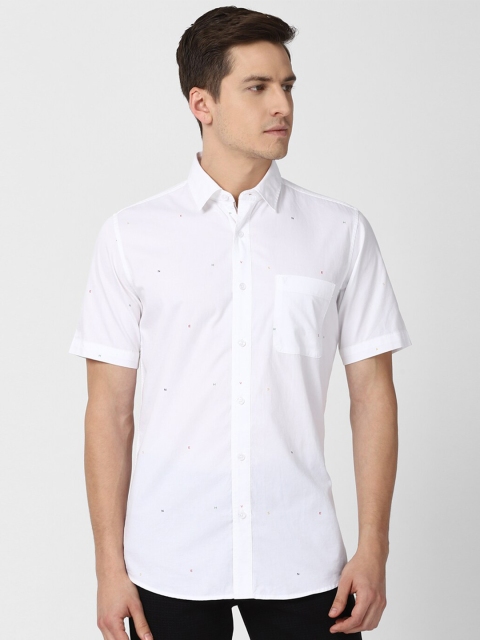 

Van Heusen Sport Men White Slim Fit Printed Casual Shirt