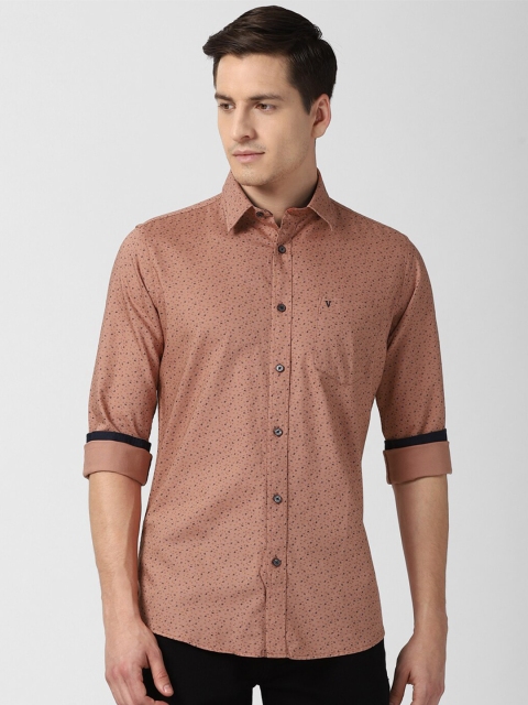 

Van Heusen Sport Men Brown Micro Ditsy Printed Slim Fit Casual Shirt