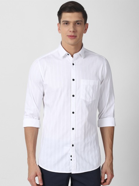 

Van Heusen Sport Men White Striped Slim Fit Casual Shirt