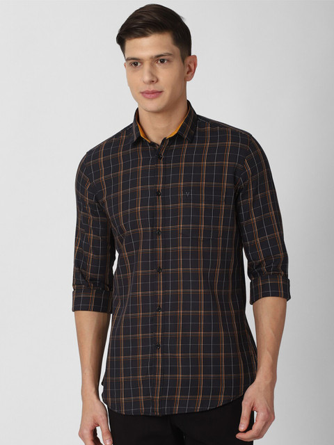 

Van Heusen Sport Men Grey Slim Fit Tartan Checks Checked Casual Shirt