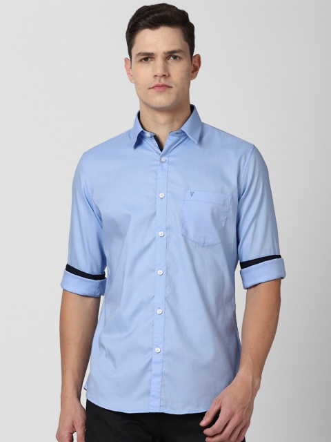 

Van Heusen Sport Men Blue Solid Slim Fit Casual Shirt