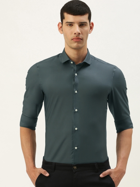 

Peter England Men Charcoal Solid Slim Fit Formal Shirt