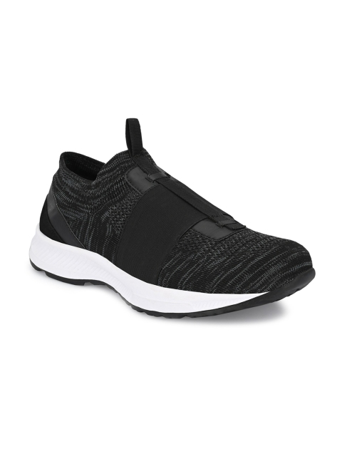 

KLEAT Men Black Woven Design Slip-On Sneakers
