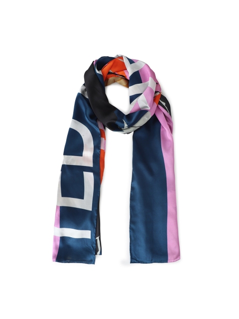 

Ted Baker Women Black & Navy Blue Printed Scarf