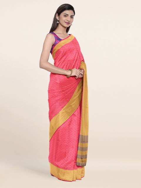

Pothys Pink & Blue Woven Design Zari Saree