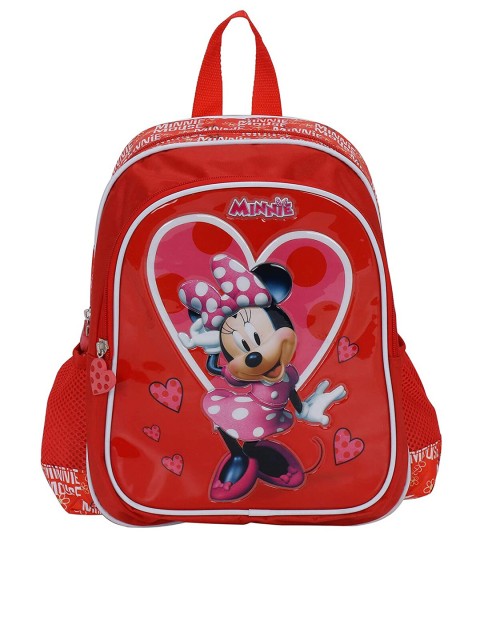 

Disney Kids Red & White Cartoon Character Printed Backpack