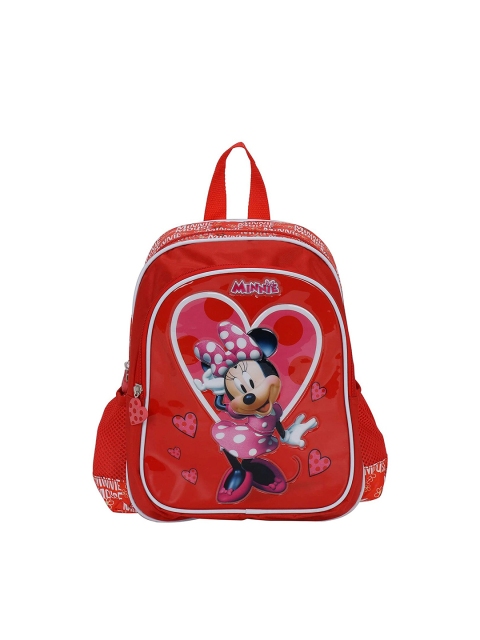

Disney Kids Red & White Disney Minnie Printed Backpack