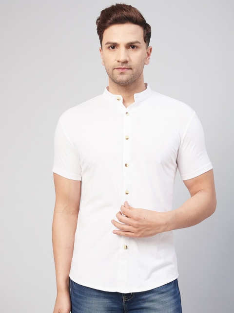 

GRITSTONES Men White Comfort Casual Shirt