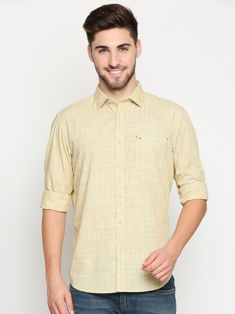 

Basics Men Yellow Slim Fit Casual Shirt