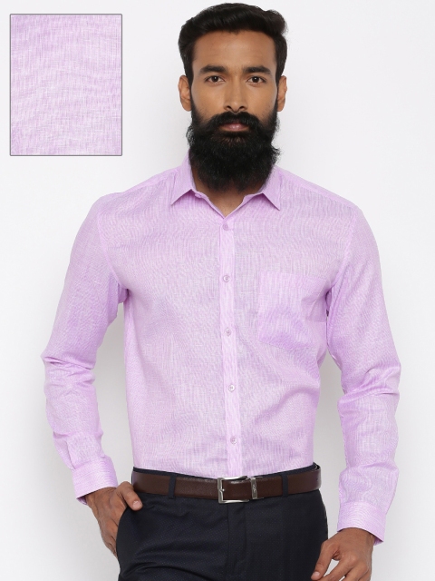 

Independence Men Lavender Slim Fit Self-Design Formal Shirt