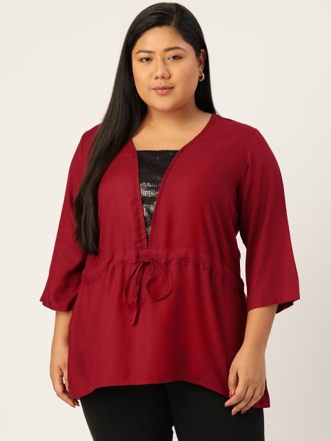 

Revolution Maroon Plus Size Top
