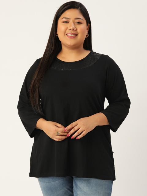 

Revolution Women Plus Size Black Top