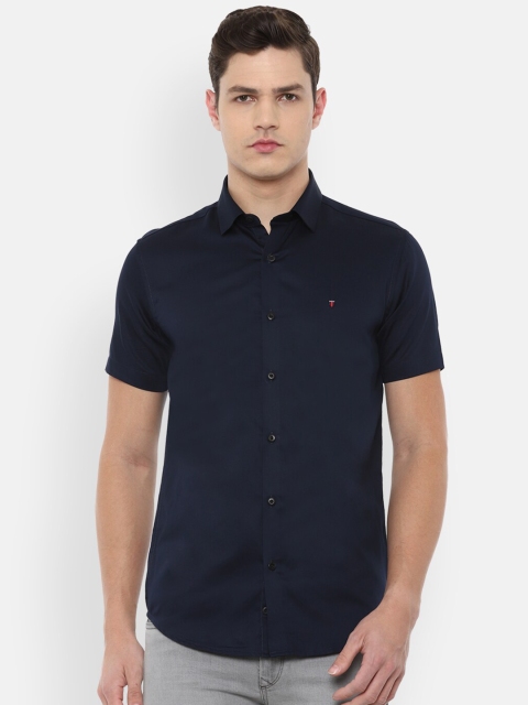 

Louis Philippe Jeans Men Navy Blue Slim Fit Cotton Casual Shirt