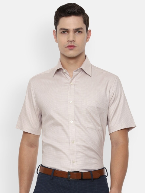 

Louis Philippe Men Beige Pure Cotton Formal Shirt