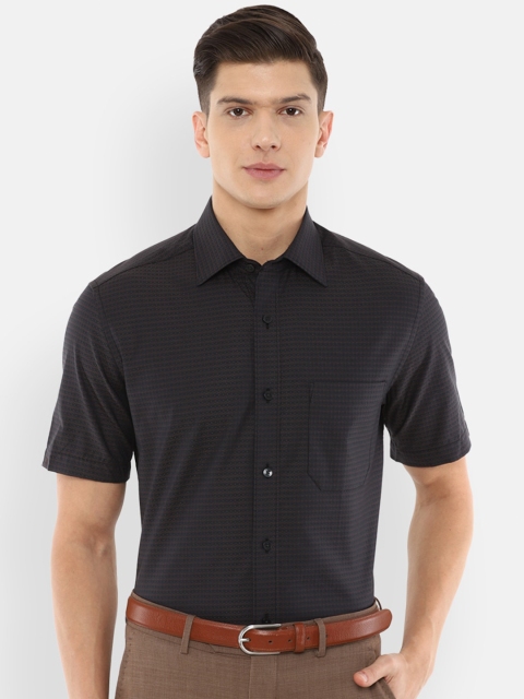 

Louis Philippe Men Black Pure Cotton Formal Shirt