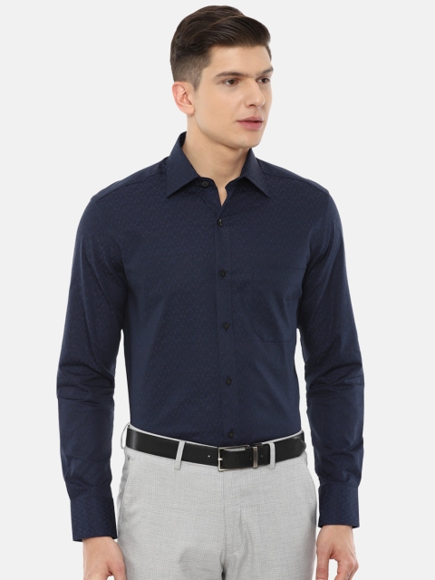 

Louis Philippe Men Navy Blue Printed Formal Shirt