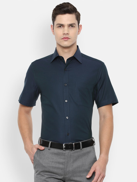 

Louis Philippe Men Navy Blue Pure Cotton Formal Shirt