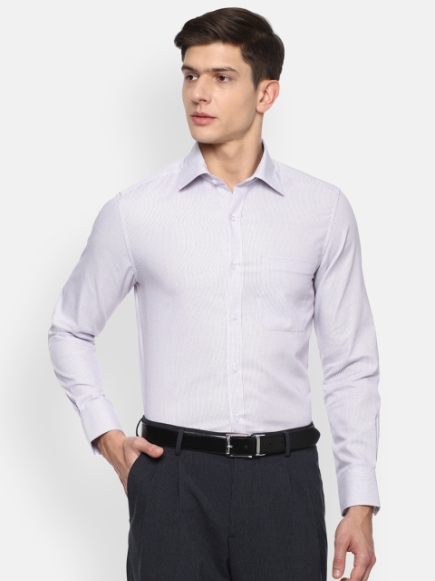 

Louis Philippe Men Purple Micro Checks Checked Pure Cotton Formal Shirt