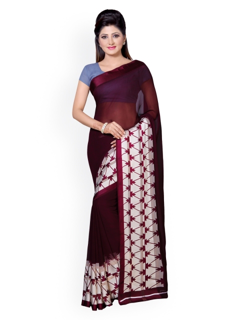 

Saree mall Maroon Georgette Printed Saree