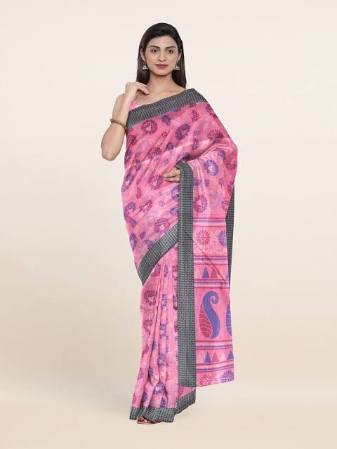 

Pothys Pink Floral Printed Saree