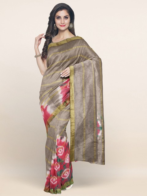

Pothys Grey Tie & Dye Printed Pure Cotton Saree