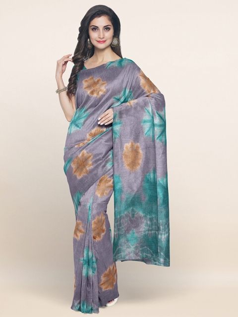 

Pothys Grey & Green Tie and Dye Pure Cotton Saree