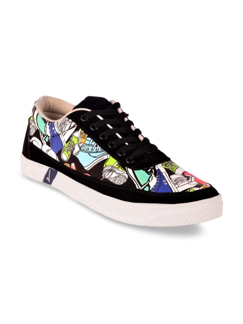 

JOKATOO Men Black Printed Sneakers