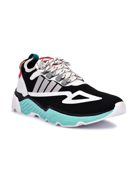 

JOKATOO Men Black & White Running Shoes