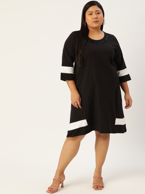

Revolution Women Plus Size Black A-Line Dress