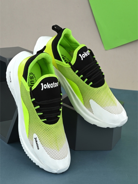 

JOKATOO Men Lime Green & Black Running Shoes