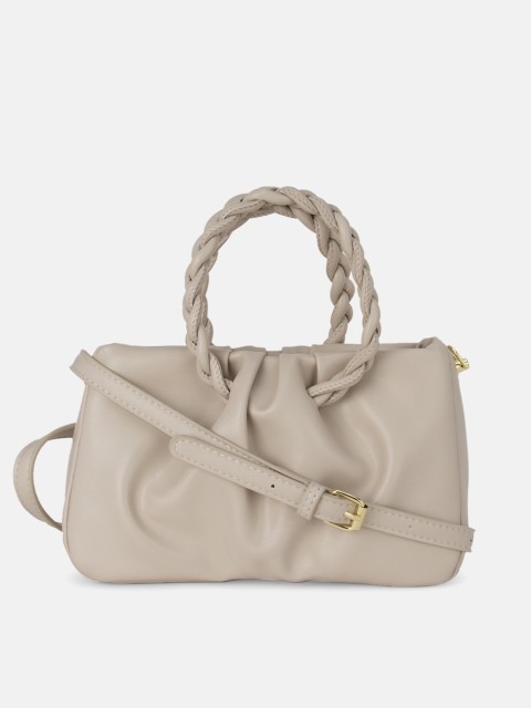 

Kazo Beige PU Shopper Handheld Bag