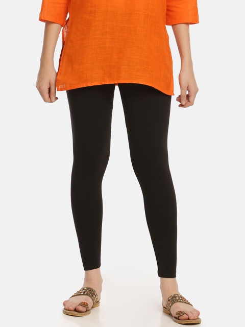 

Zelen Women Black Solid Slim-Fit Ankle-Length Leggings
