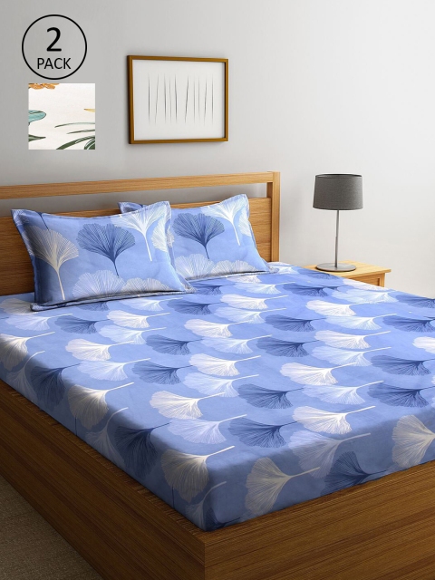 

KLOTTHE Multicoloured Floral 210 TC 2 Queen Bedsheet with 4 Pillow Covers, Multi