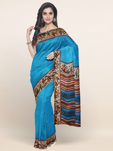 

Pothys Blue & Beige Ethnic Motifs Saree