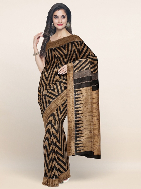 

Pothys Black & Beige Printed Saree