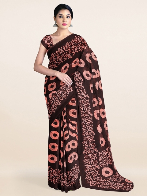

Pothys Brown & Pink Printed Saree