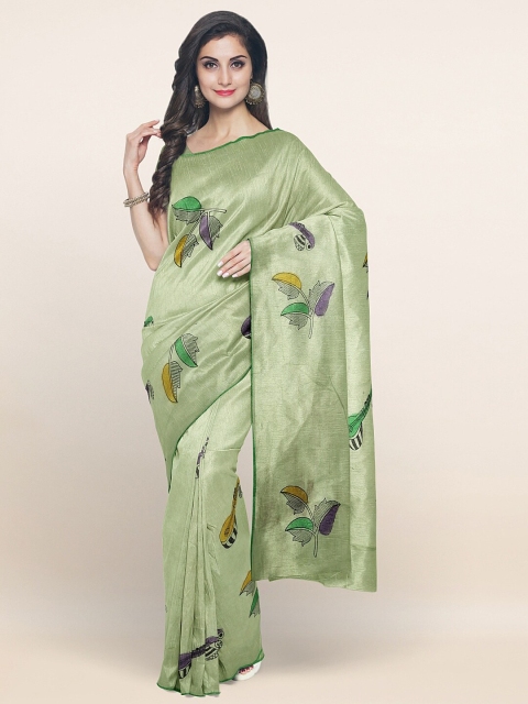 

Pothys Green & Yellow Pure Cotton Saree
